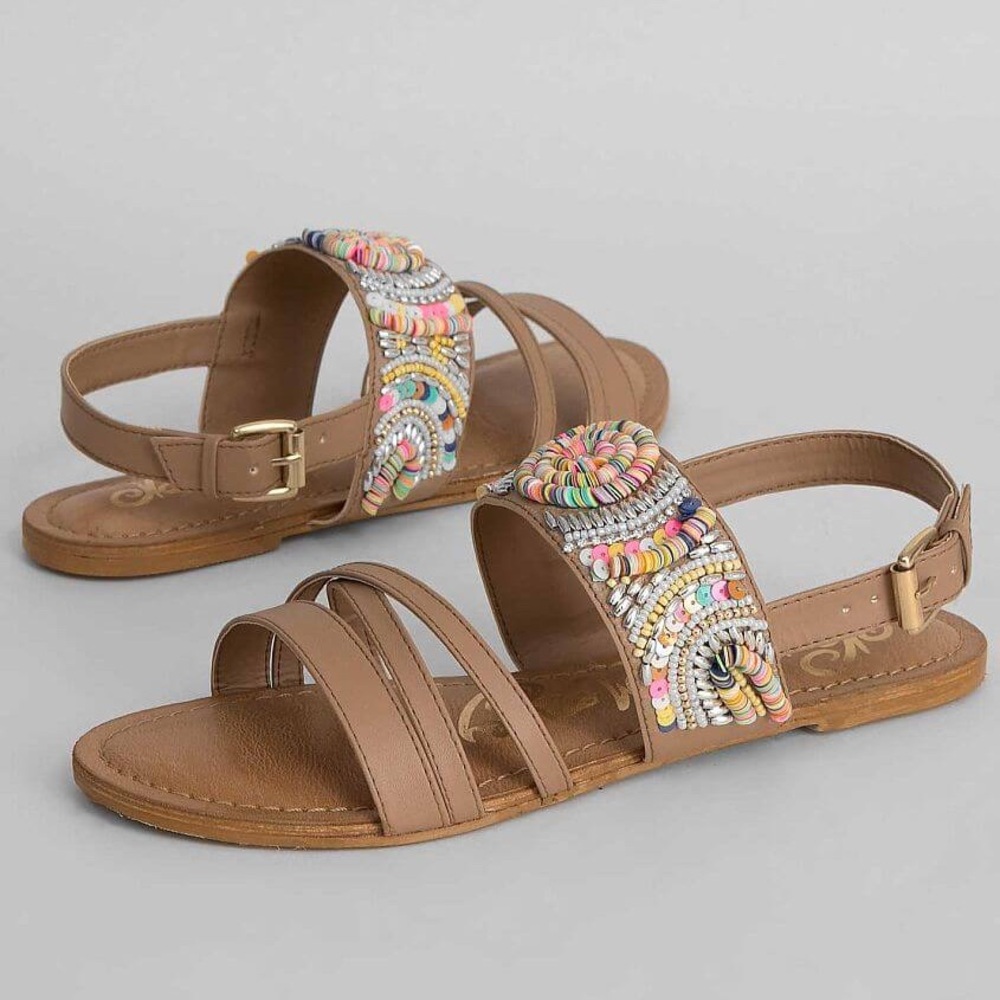 NWT Naughty Monkey sequin embellished sandal size 10